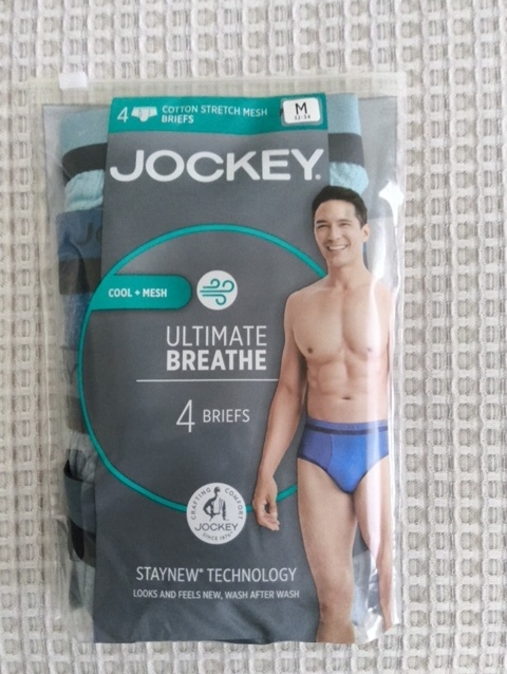 Jockey Men's Blue Briefs 4-Pack - Ultimate Breathe